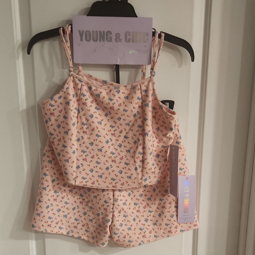 Floral Pink Two-Piece Set